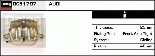 Тормозной суппорт DELCO REMY DC81797