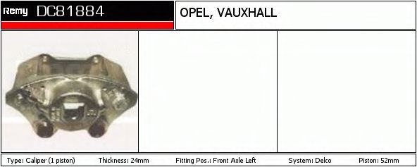 Тормозной суппорт DELCO REMY DC81884