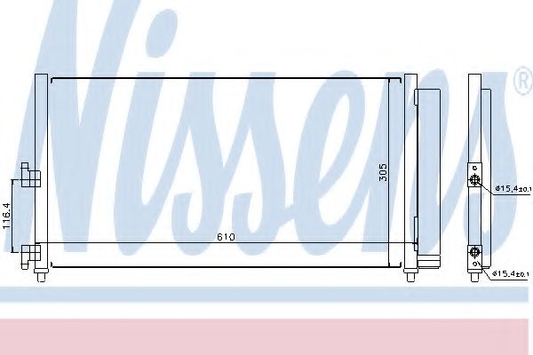 Конденсатор, кондиционер NISSENS 94727