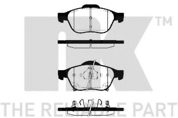 Комплект тормозных колодок, дисковый тормоз NK 224566