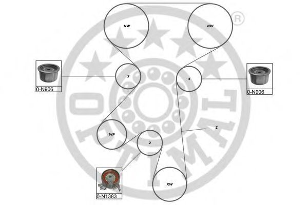 Комплект ремня ГРМ OPTIMAL R1346