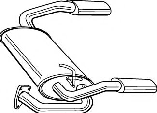 Глушитель выхлопных газов конечный ROSI 20661
