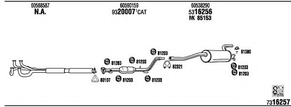 Система выпуска ОГ FONOS AR30033B