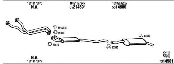 Система выпуска ОГ FONOS BW32402