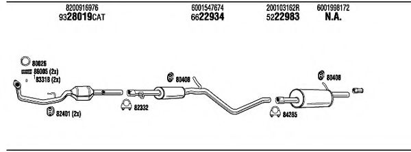 Система выпуска ОГ FONOS DCK18389A