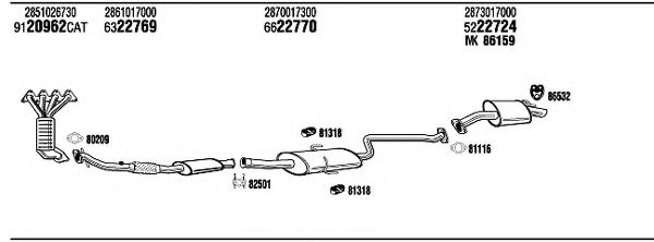 Система выпуска ОГ FONOS HYT31133