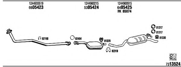 Система выпуска ОГ FONOS MB24202B