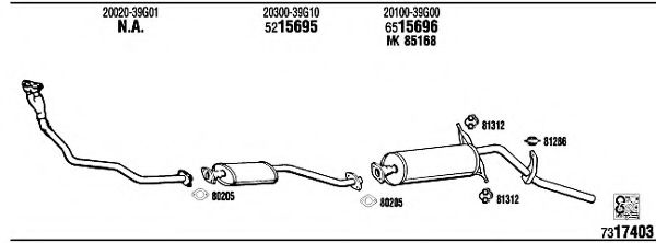 Система выпуска ОГ FONOS NI80707B