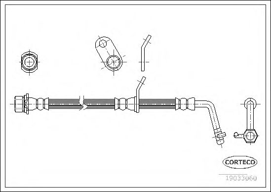 Тормозной шланг CORTECO 19033060