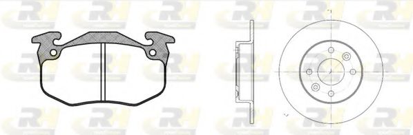 Комплект тормозов, дисковый тормозной механизм ROADHOUSE 8144.01