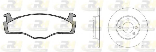 Комплект тормозов, дисковый тормозной механизм ROADHOUSE 8171.03