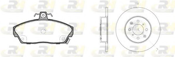 Комплект тормозов, дисковый тормозной механизм ROADHOUSE 8337.00