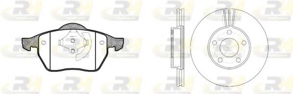 Комплект тормозов, дисковый тормозной механизм ROADHOUSE 8390.03