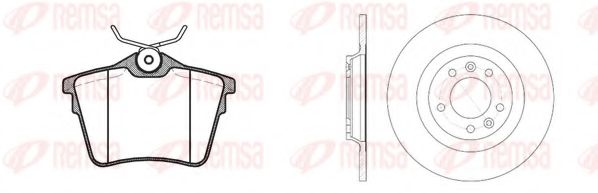 Комплект тормозов, дисковый тормозной механизм REMSA 81103.00