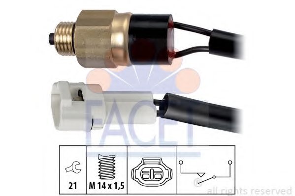 Выключатель, фара заднего хода FACET 7.6320