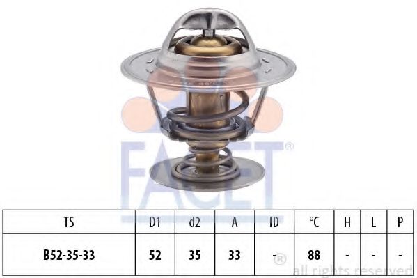 Термостат, охлаждающая жидкость FACET 7.8394S