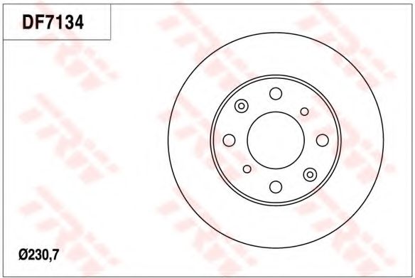 Тормозной диск TRW DF7134