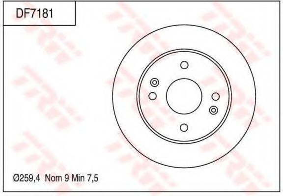 Тормозной диск TRW DF7181