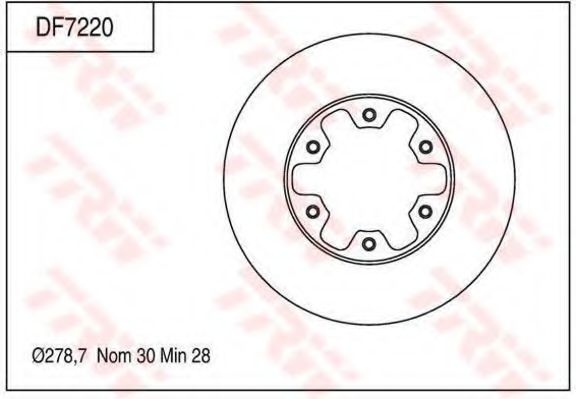 Тормозной диск TRW DF7220