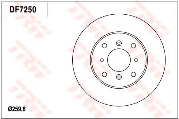 Тормозной диск TRW DF7250