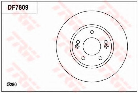 Тормозной диск TRW DF7809