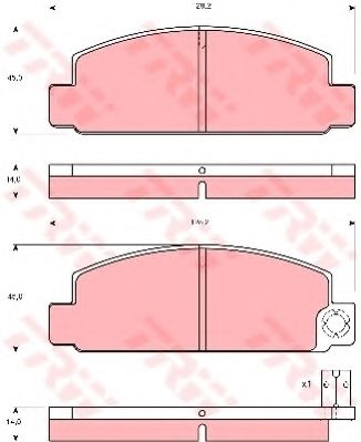 Комплект тормозных колодок, дисковый тормоз TRW GDB196