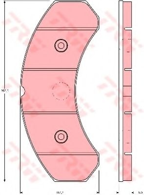 Комплект тормозных колодок, дисковый тормоз TRW GDB5079