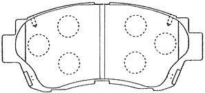 Комплект тормозных колодок, дисковый тормоз AISIN A1N041