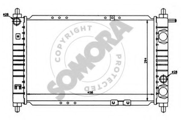 Радиатор, охлаждение двигателя SOMORA 060040