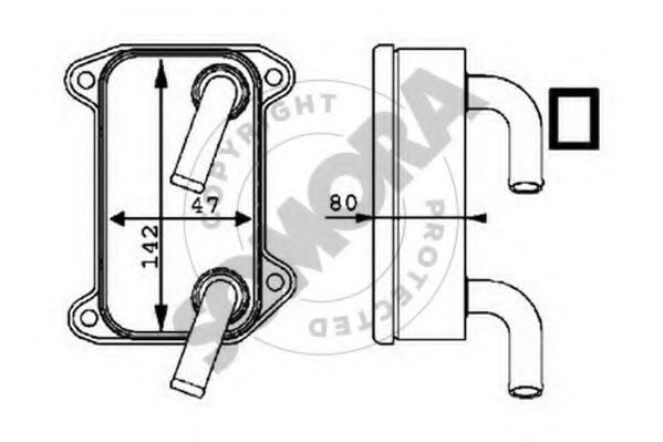 масляный радиатор, двигательное масло SOMORA 361265
