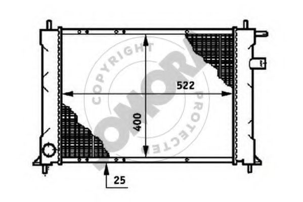 Радиатор, охлаждение двигателя SOMORA 260740A