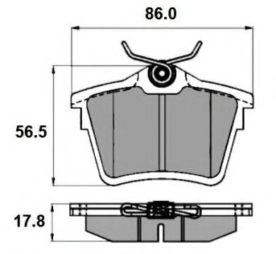 Комплект тормозных колодок, дисковый тормоз NATIONAL NP2186