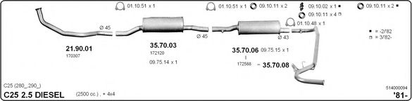 Система выпуска ОГ IMASAF 514000094