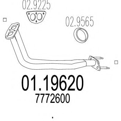 Труба выхлопного газа MTS 01.19620