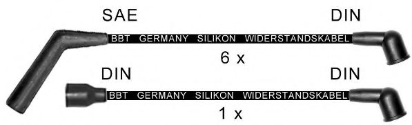 Комплект проводов зажигания BBT ZK1787