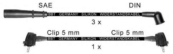 Комплект проводов зажигания BBT ZK1607