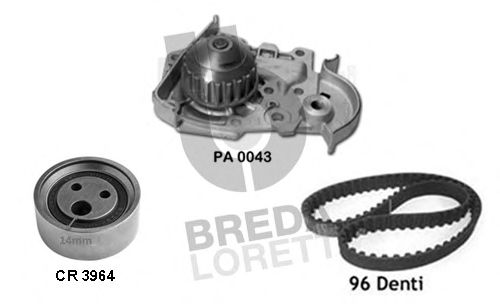 Водяной насос + комплект зубчатого ремня BREDA  LORETT KPA0371B