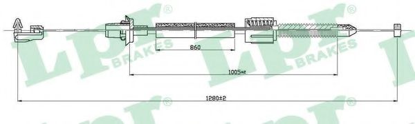 Тросик газа LPR C0093A