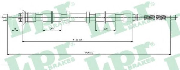Трос, стояночная тормозная система LPR C1247B