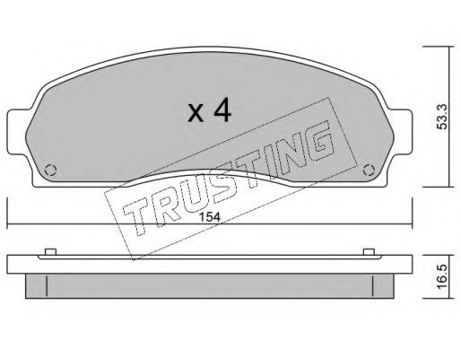 Комплект тормозных колодок, дисковый тормоз TRUSTING 701.0
