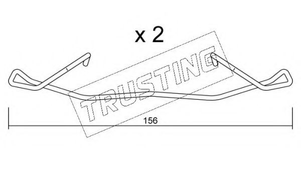 Комплектующие, колодки дискового тормоза TRUSTING KIT094