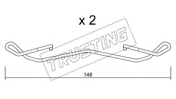 Комплектующие, колодки дискового тормоза TRUSTING KIT.100