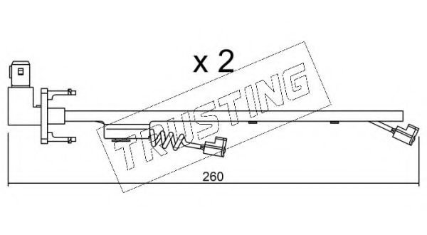 Сигнализатор, износ тормозных колодок TRUSTING SU.184K