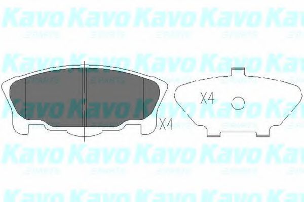 Комплект тормозных колодок, дисковый тормоз KAVO PARTS KBP-1507