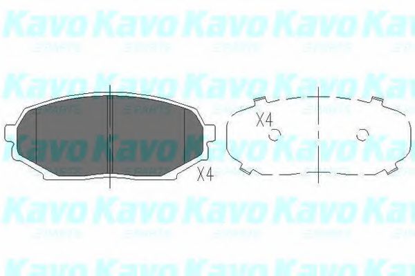 Комплект тормозных колодок, дисковый тормоз KAVO PARTS KBP-3509