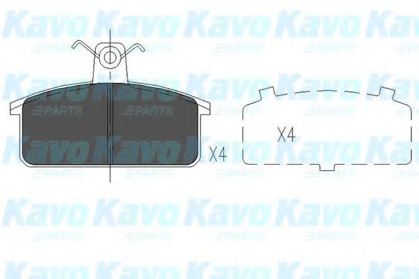 Комплект тормозных колодок, дисковый тормоз KAVO PARTS KBP-8524