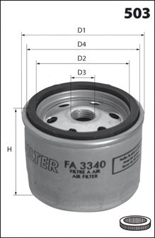 Воздушный фильтр, компрессор - подсос воздуха MECAFILTER FA3340