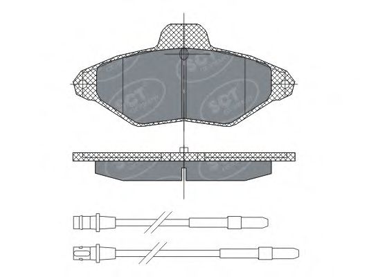 Комплект тормозных колодок, дисковый тормоз SCT Germany SP 293 PR