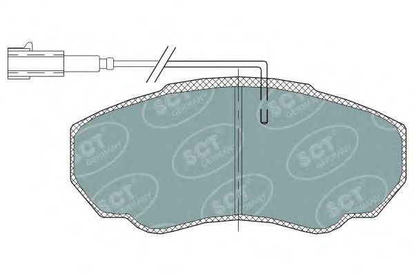 Комплект тормозных колодок, дисковый тормоз SCT Germany SP 318 PR