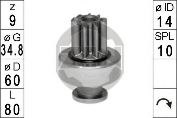 Привод с механизмом свободного хода, стартер ZEN 1596